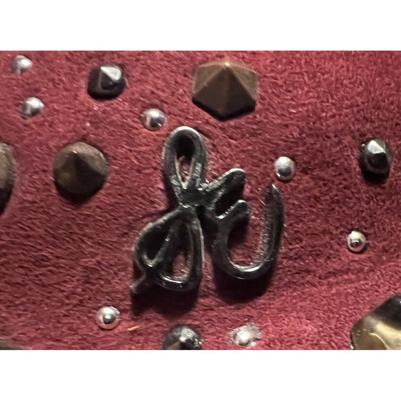 SAM EDELMAN Avalon Flats Burgundy Wine Suede‎ Sequin Flats Fairy Grunge W Sz 7.5 - Picture 16 of 16